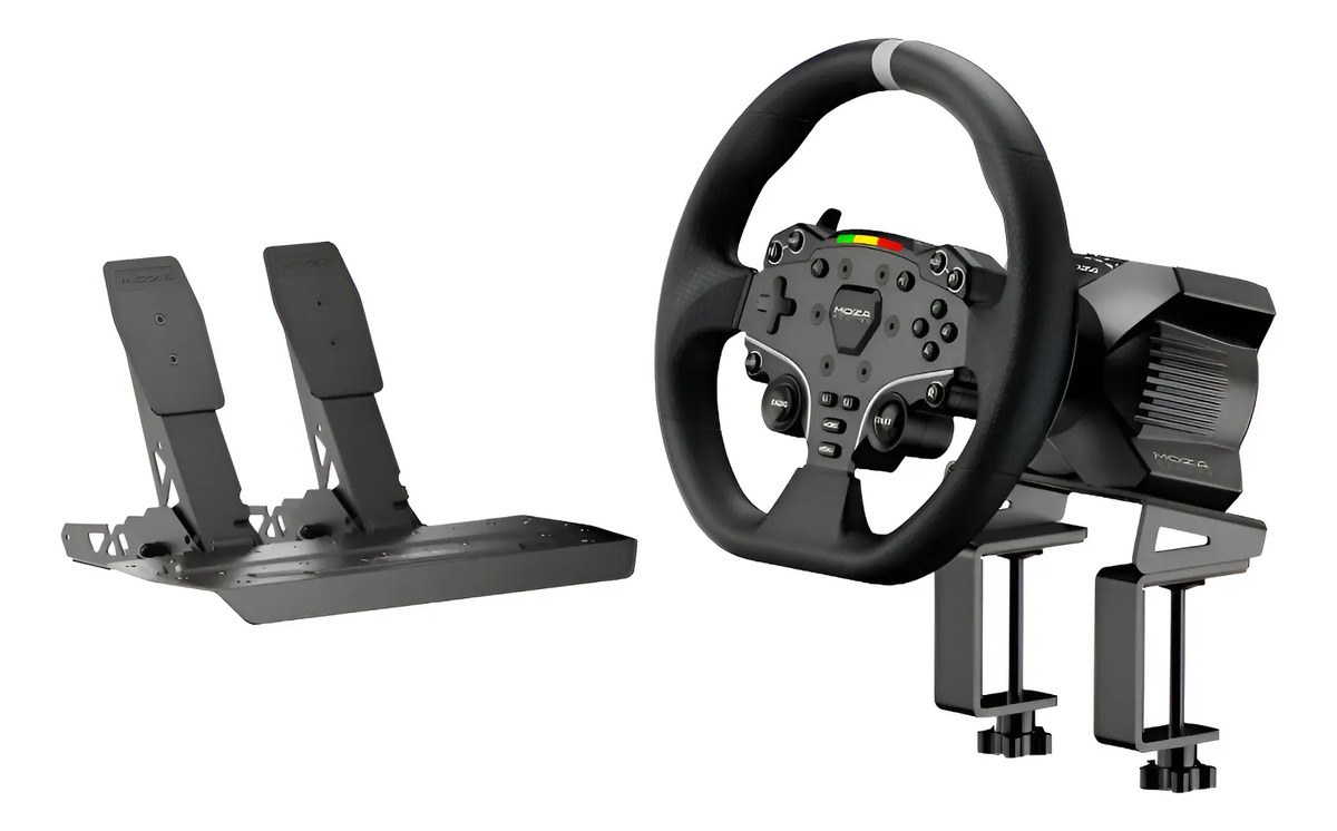 Kit Moza R3 - Direct Drive 3.9nm - Aro Base Y Pedales! Pc Negro