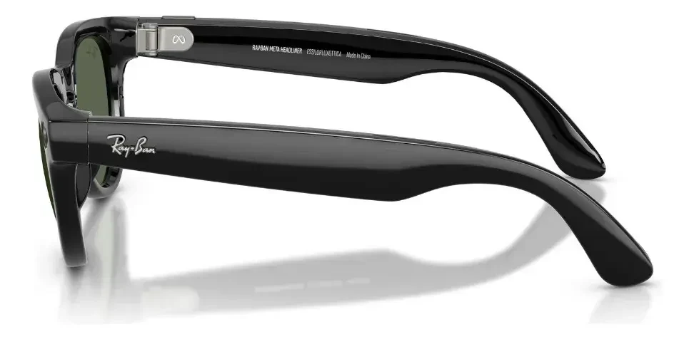 Meta Headliner Gen2 Ray-ban Verde G-15 Negro Brillante Mediana 2