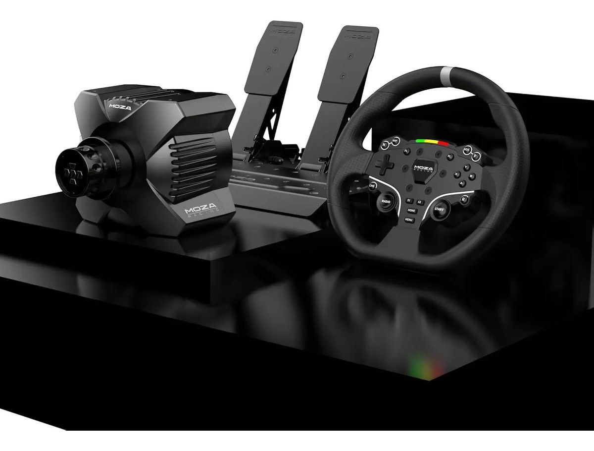 Kit Moza R3 - Direct Drive 3.9nm - Aro Base Y Pedales! Pc Negro 2