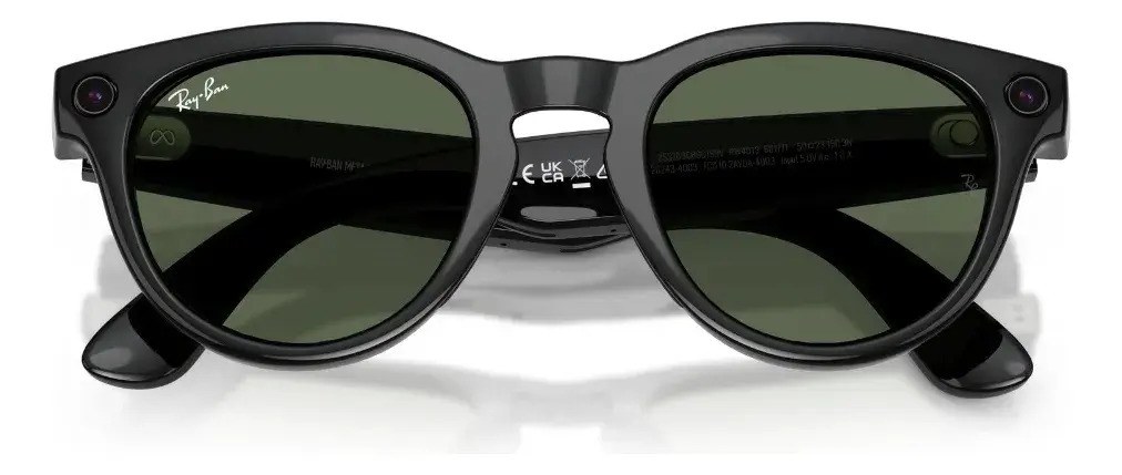 Meta Headliner Gen2 Ray-ban Verde G-15 Negro Brillante Mediana 6
