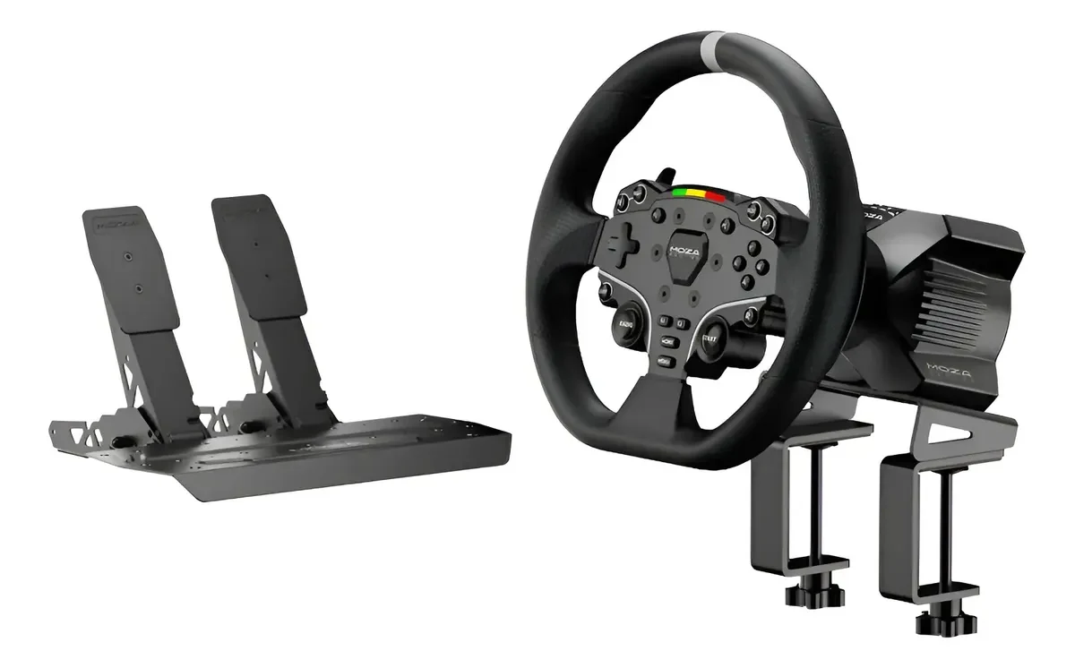 Kit Moza R3 - Direct Drive 3.9nm - Aro Base Y Pedales! Pc Negro